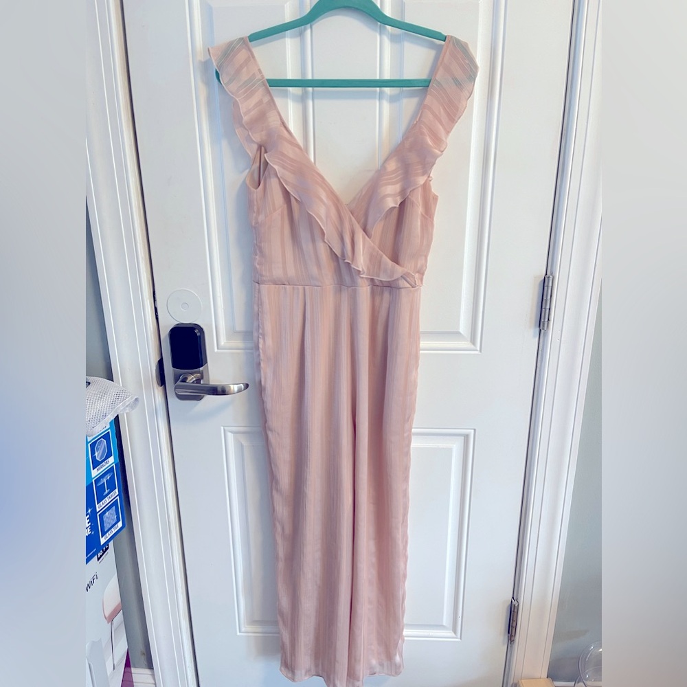 Show me your mumu cropped romper pale pink EUC